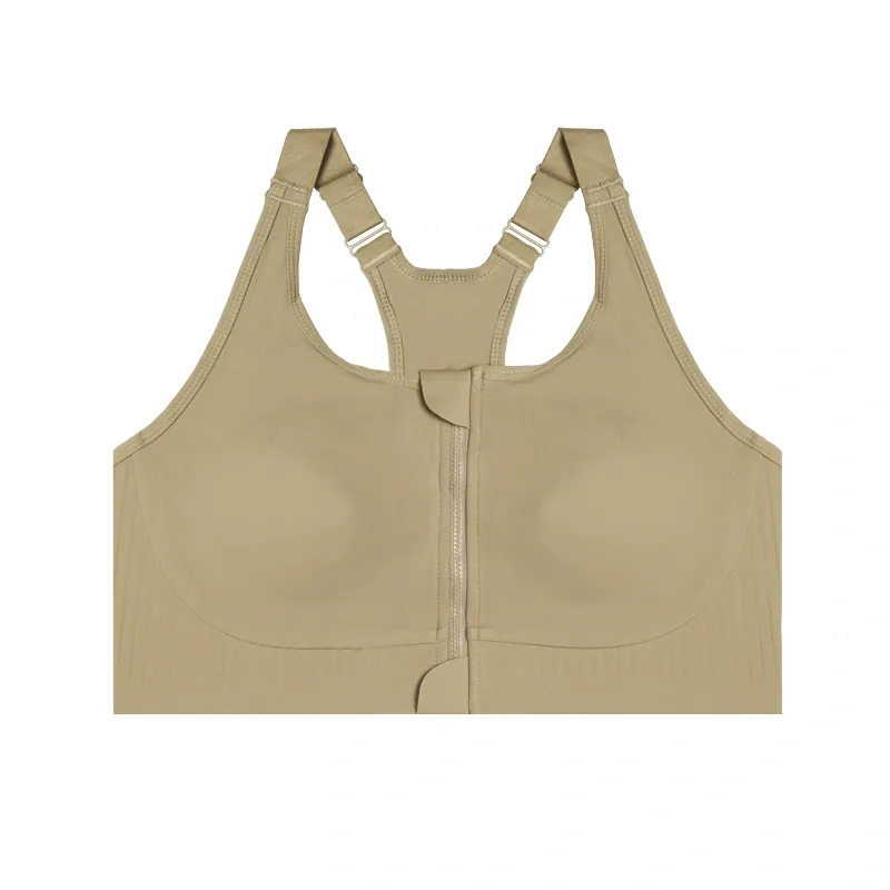 نیم تنه زنانه ورزشی کاپ دار اسفنجی پشت قهرمانی جلو زیپ دار کش پهن