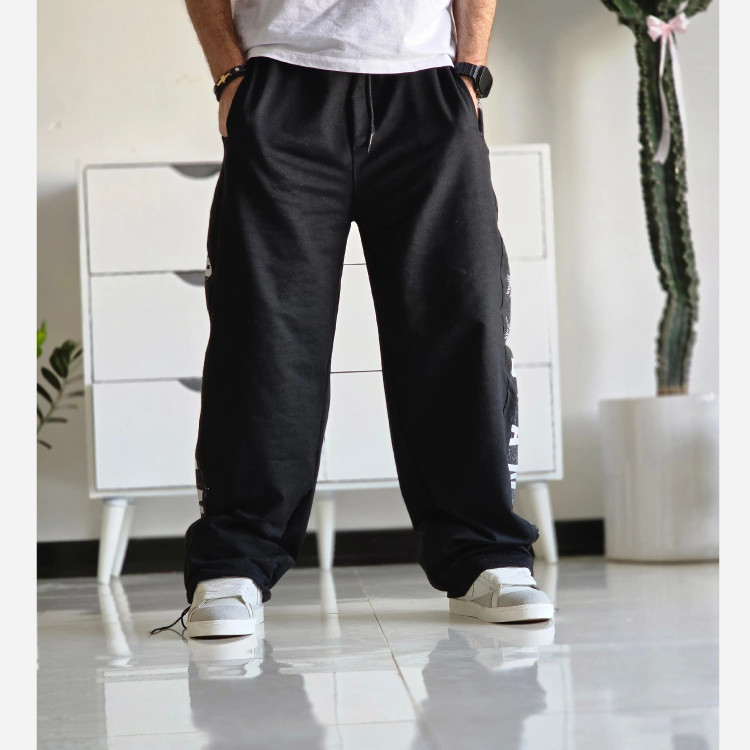 شلوار اسلش بگ جردن مشکی گلکسی اسپان قد 108 سایز XXL XXXL