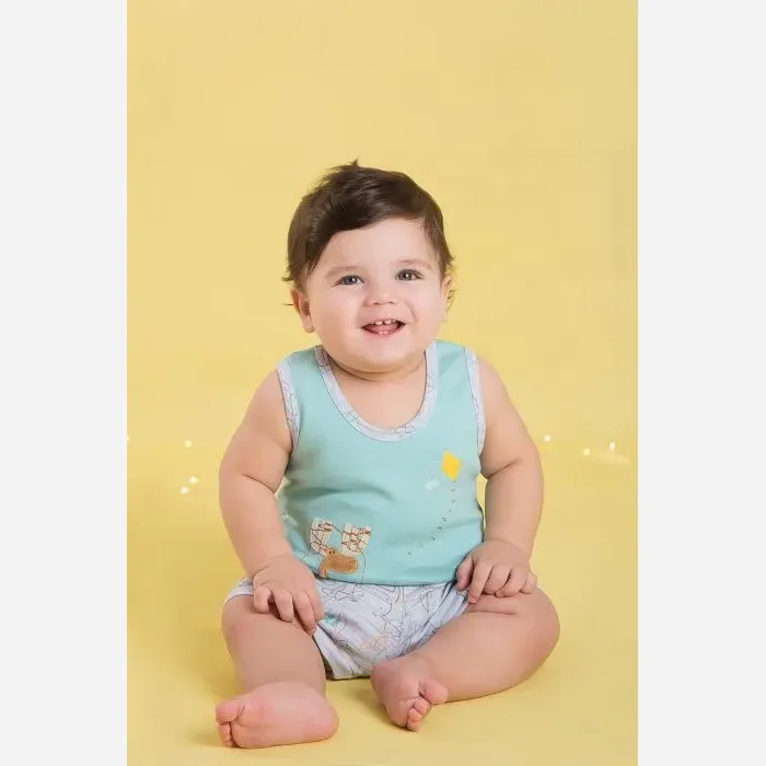 رکابی نوزادی نیلی طرح گوزن