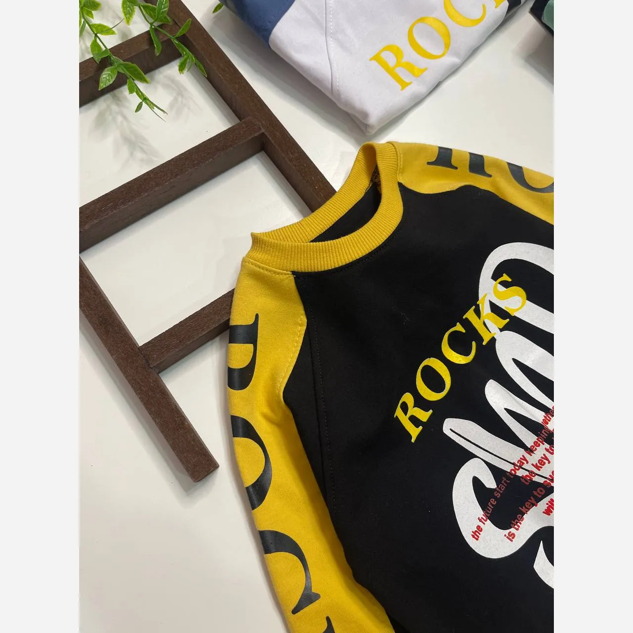 بلوز دورس بچگانه طرح ROCKS سایز 3 تا 14 سال