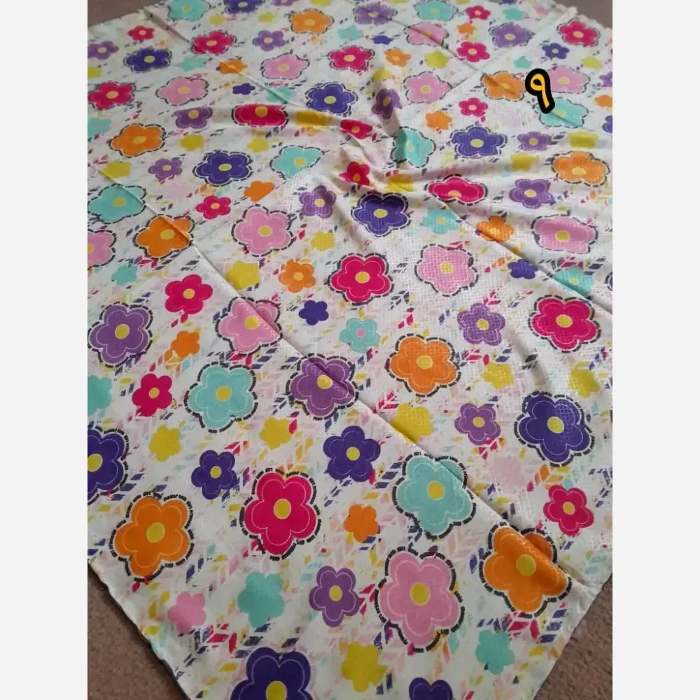روسری سوپرنخ دخترانه دست دوز قواره 100 سانت فانتزی (2)