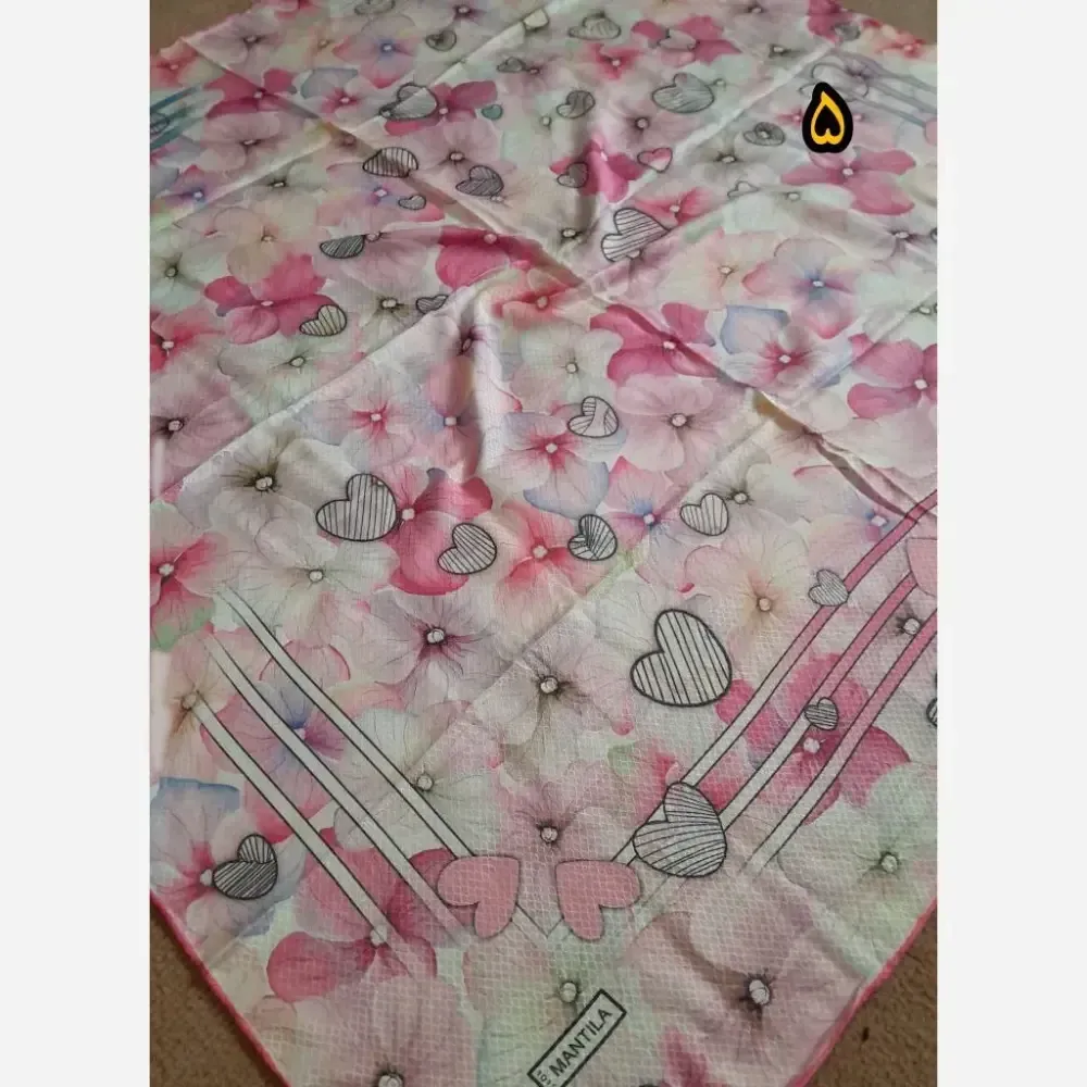 روسری سوپرنخ دخترانه دست دوز قواره 100 سانت فانتزی (2)