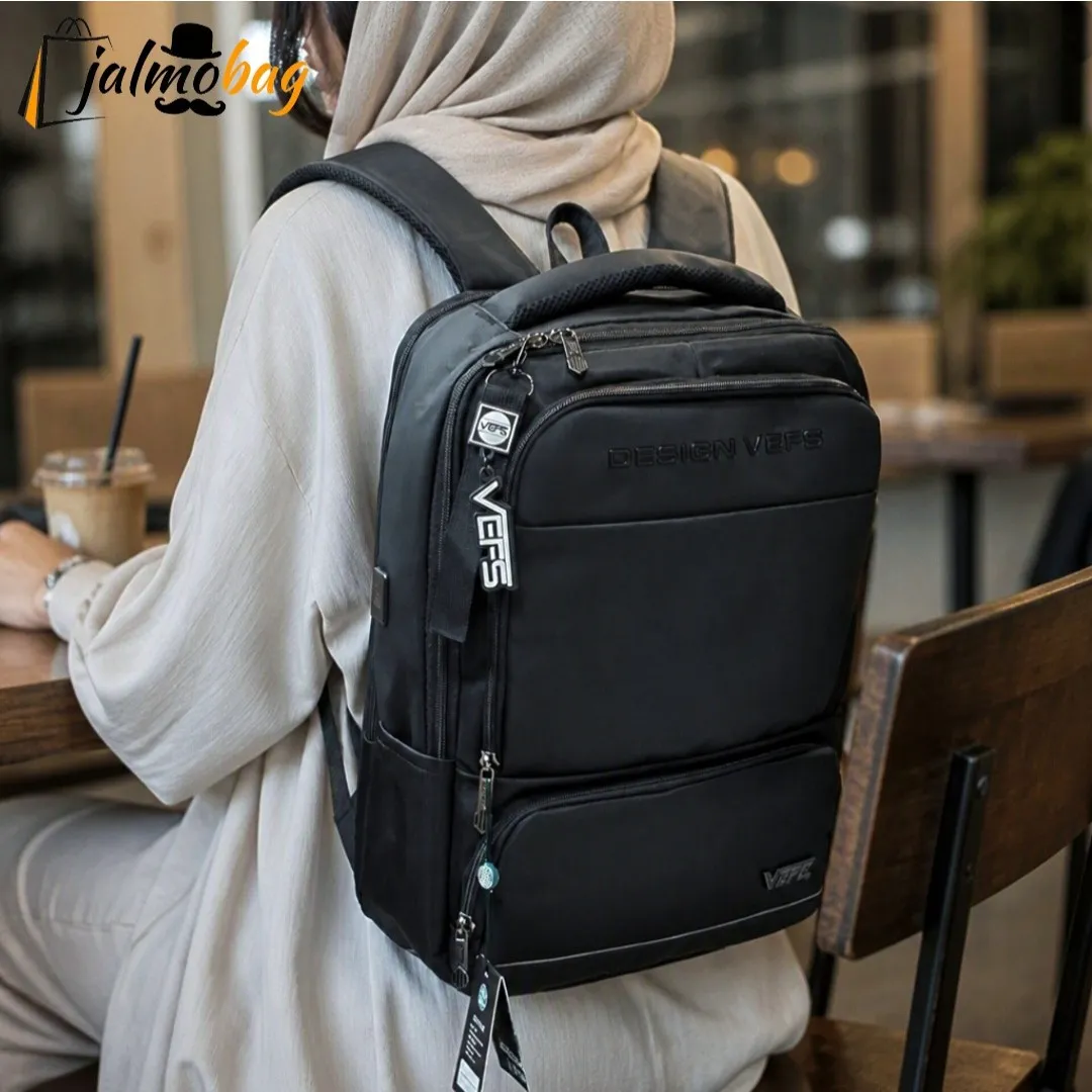 کوله پشتی لپتاپی قفل دار پورت دار ضدتعریق مناسب روزمره اداری دانشجویی دبیرستانی