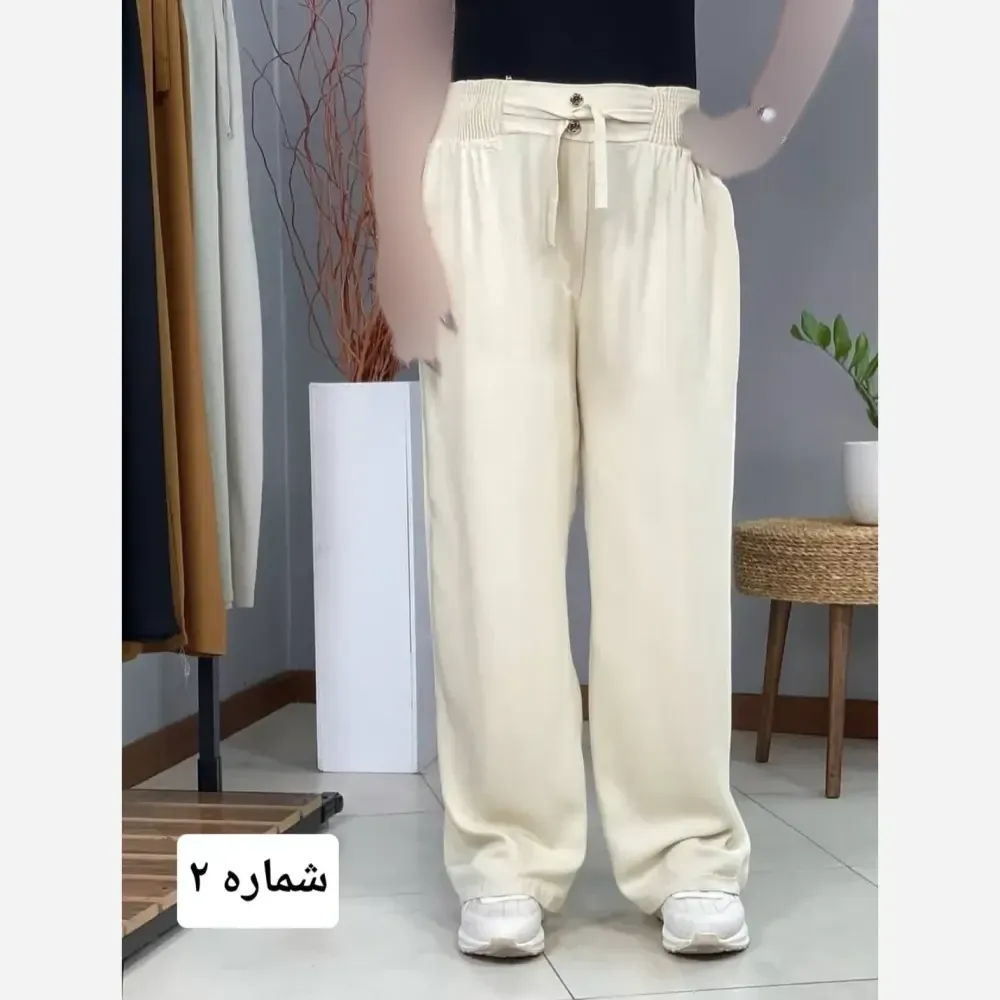 شلوار بگ نخی صوفیا قد 100 سانت