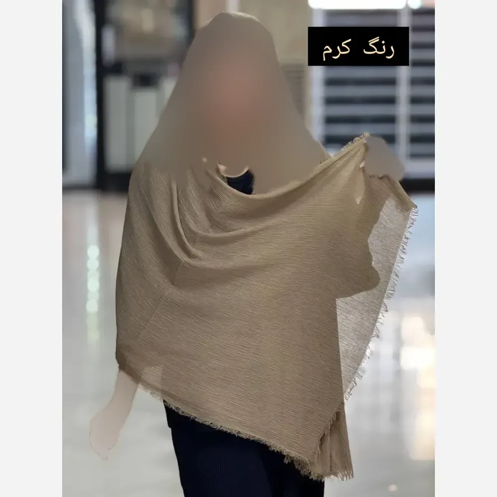 شال زنانه تابستانه ریزپلیسه برشکا قواره دار نرم و لطیف