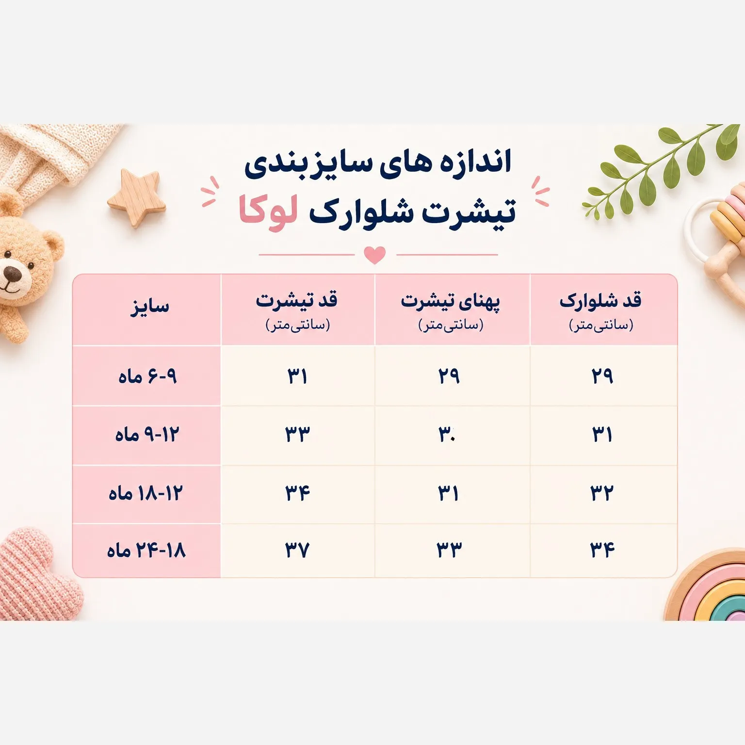 ست تیشرت و شلوارک نوزادی لوکا طرح تابستانی دخترانه 6 تا 24 ماه