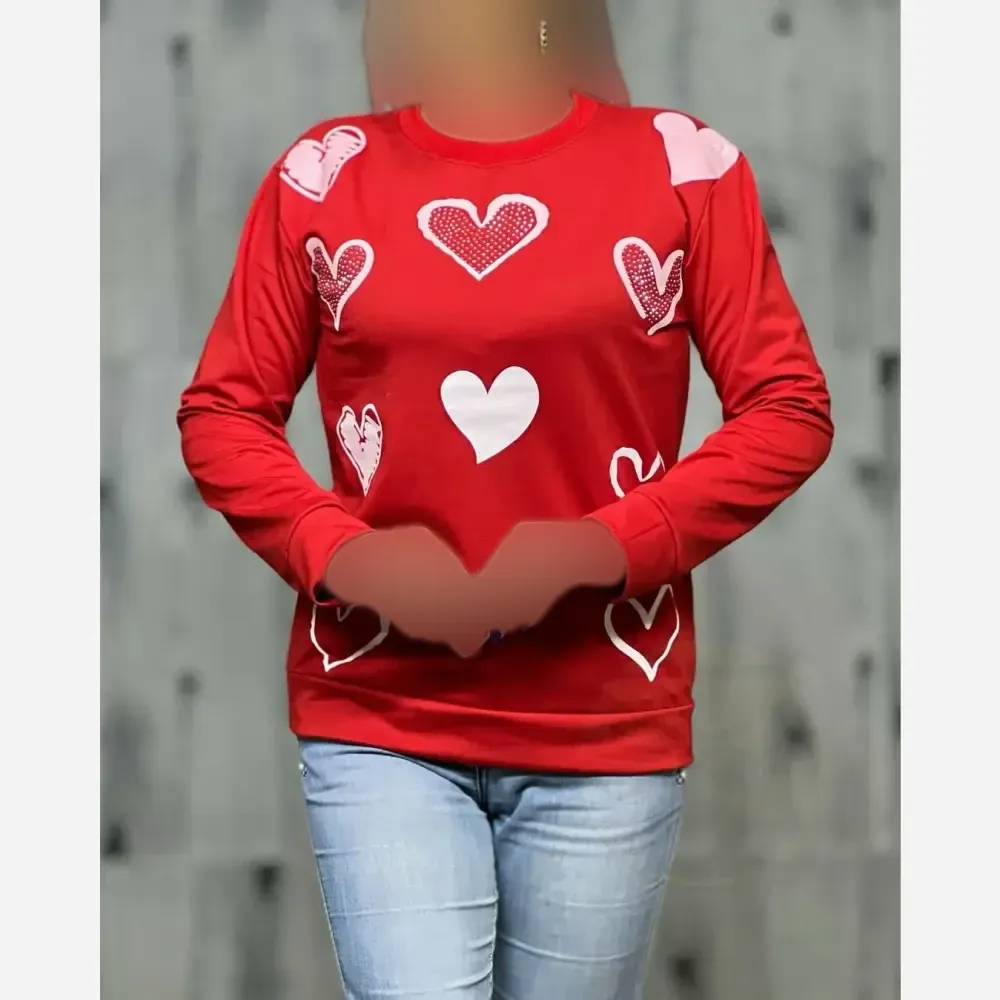 بلوز قرمز زنانه یقه گرد پنبه پلی استر سایز 38 تا 44
