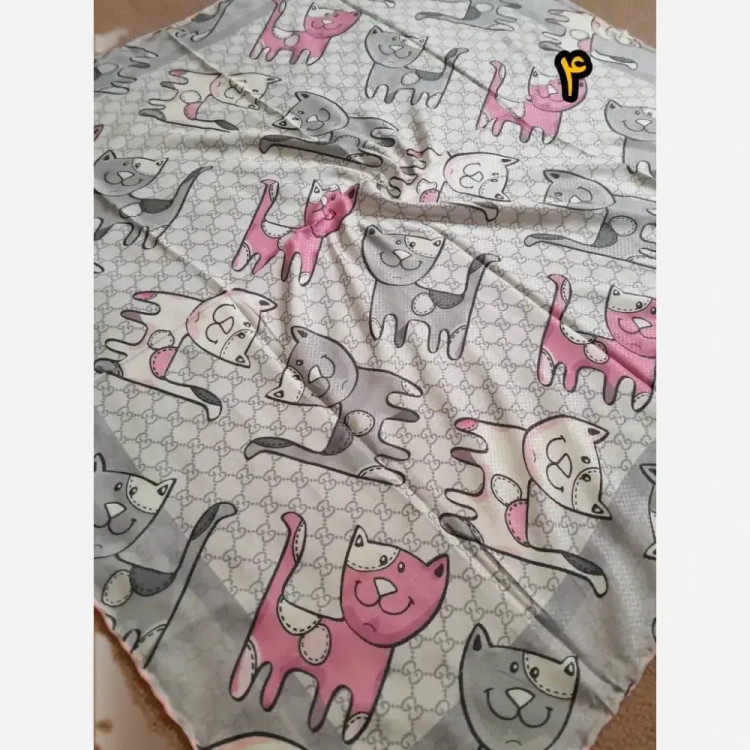 روسری سوپرنخ دخترانه دست دوز قواره 100 سانت فانتزی