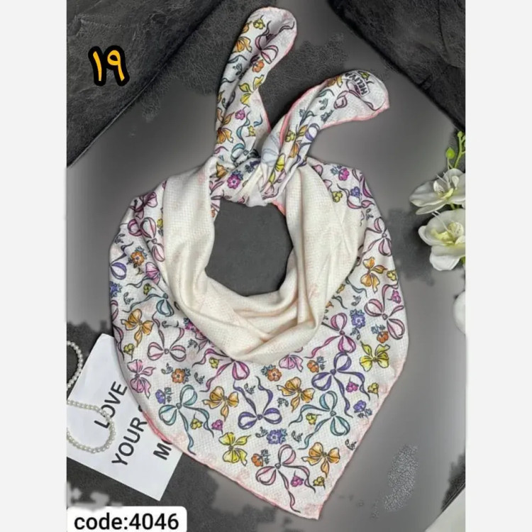 روسری سوپرنخ دخترانه دست دوز قواره 100 سانت فانتزی