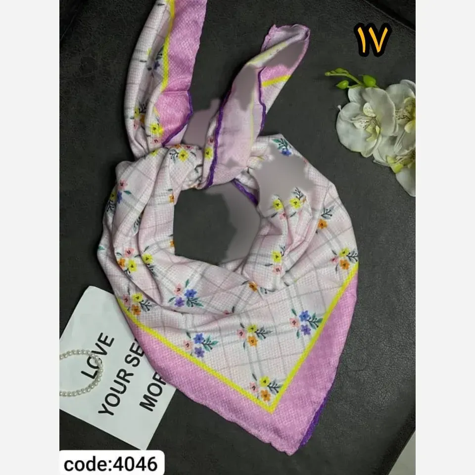 روسری سوپرنخ دخترانه دست دوز قواره 100 سانت فانتزی