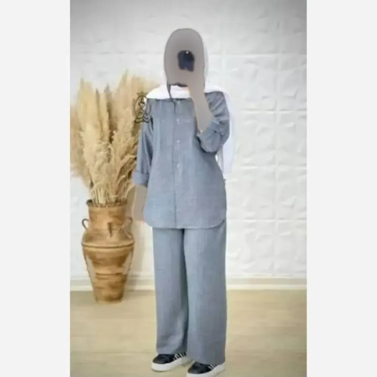 ست مانتو شلوار زنانه پارچه بابوس وارداتی سایز بزرگ