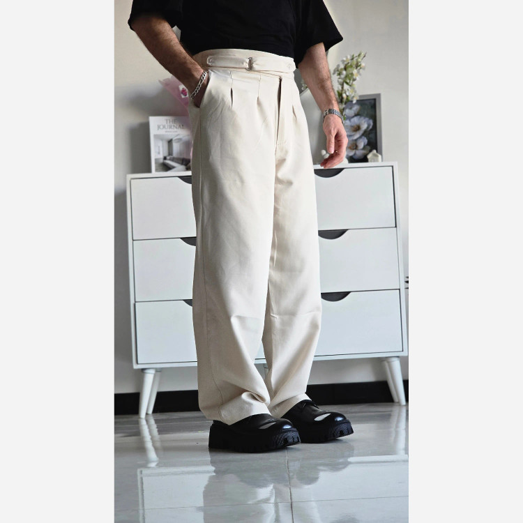 شلوار بگ زنانه پارچه مازراتی کمر ایتالیایی قد بلند رنگبندی متنوع