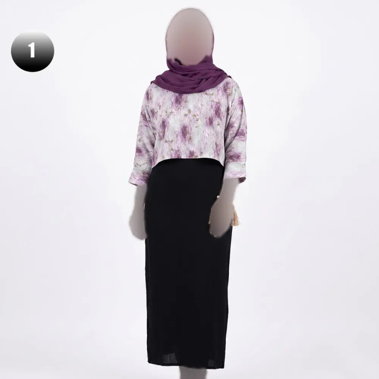ست کراپ و سارافون زنانه طرح دار شانتون تک سایز فری سایز