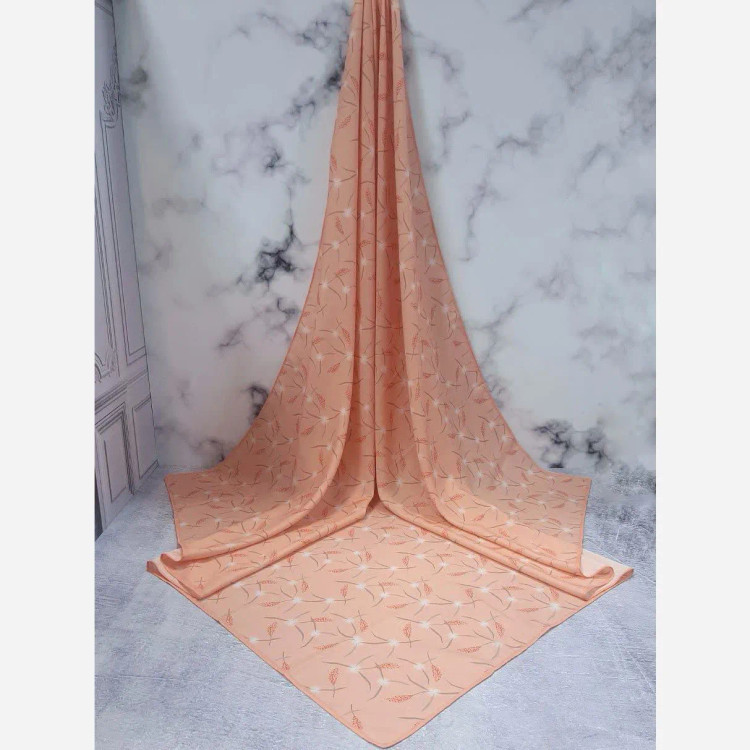 روسری نخ کاستوم قواره دار 140 طرح تارا دور چرخ دوز