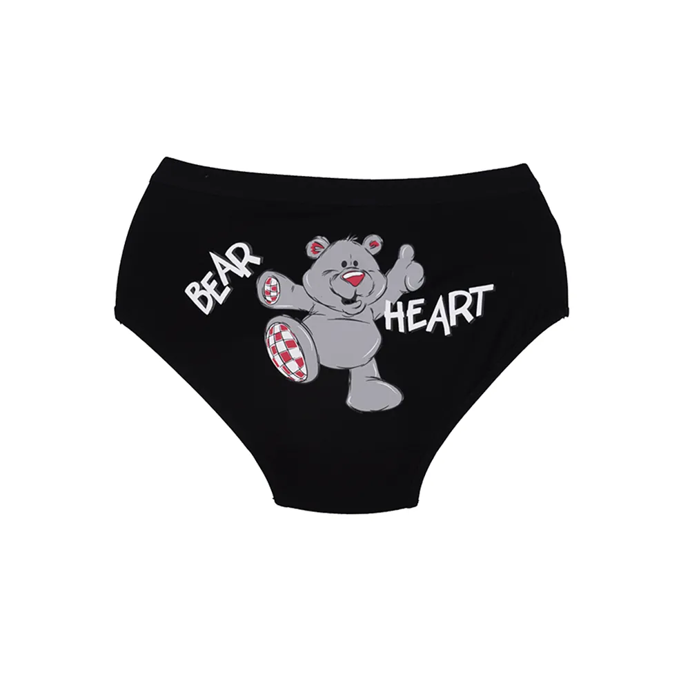 شورت زنانه اسلیپ نخی کش پهن طرح Bear Heart سایز XL بانوسا
